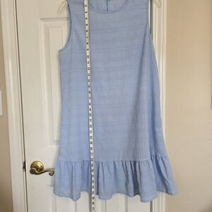 Soft Blue Textured Fabric Dress
